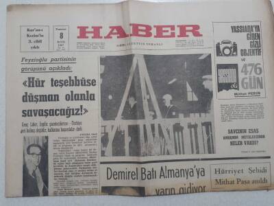 Haber Gazetesi - 8 Mayıs 1967 - Polonya Dışişleri Bakanı Dün Gitti GZ112436 - 1