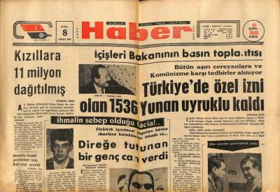 Haber Gazetesi 8 Nisan 1966 - Günşiray 2 Filmin Gala Gecesi Almanyaya Gitti GZ90247 - 1