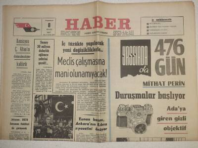 Haber Gazetesi - 8 Nisan 1967 - Sevim Çağlayan Hastanelik Oldu GZ112519 - 1