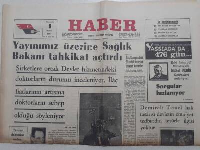 Haber Gazetesi - 9 Mart 1967 - Mine Soley Adliyede Poz Verdi GZ112437 - 1