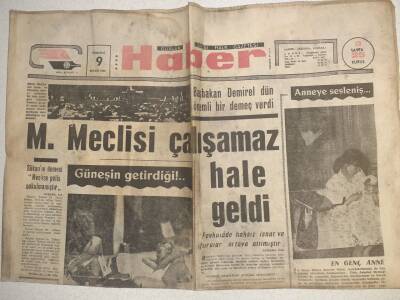 Haber Gazetesi - 9 Mayıs 1966 - Millet Meclisi Çalışamaz Hale Geldi GZ112603 - 1