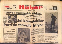 Haber Günlük Siyasi Halk Gazetesi 18 Haziran 1966 - Ve Yılmaz Güney Çocuk Bekleyen Can'dan Ayrıldı - CHP'de Huzursuzluk Büyüyor GZ158691 - Gökçekoleksiyon