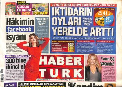 Haber Türk Gazetesi 1 Şubat 2014 - Serenay Sarıkaya İstedi,Çağatay Ulusoy Aldı GZ106352 - 1