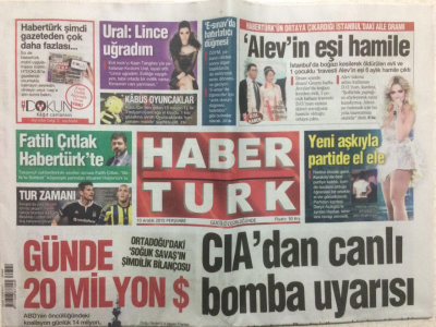 Haber Türk Gazetesi 10 Aralık 2015 - Hadise,Yeni Aşkıyla Partide El Ele GZ27647 - 1