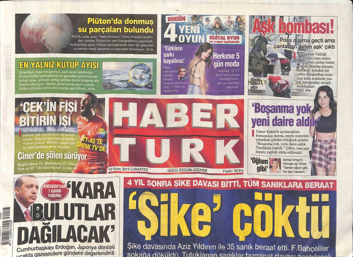 Haber Türk Gazetesi 10 Ekim 2015 - Caner Erkinle Ayrılacakları Konuşulan Asena Boşanmak Yok Yeniden Daire Aldık GZ132713 - 1