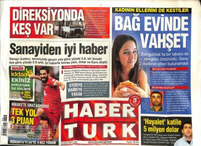 Haber Türk Gazetesi 10 Eylül 2013 - Kanal İstanbul Dünyayı Değiştirecek İlk Proje GZ100779 - 1