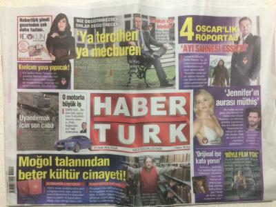 Haber Türk Gazetesi 10 Ocak 2016 - Ahmet Davutoğlu,Üç İle Vekil Atanacak GZ27654 - 1
