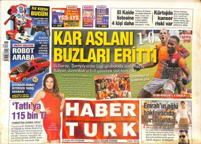 Haber Türk Gazetesi 12 Aralık 2013 - Emrahın Oğlu Baklavacıda Garson Oldu - Sarıgül Göreve Tarih Çağırıyor GZ125427 - 1