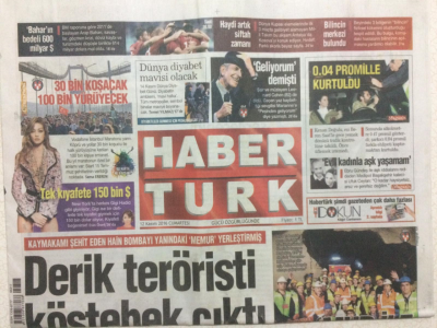 Haber Türk Gazetesi 12 Kasım 2016 - Derik Teröristi Köstebek Çıktı GZ27932 - 1