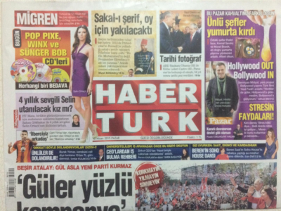 Haber Türk Gazetesi 12 Nisan 2015 - Beşir Atalay,Abdullah Gül Parti Kurmaz GZ27186 - 1