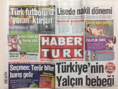 Haber Türk Gazetesi 13 Ağustos 2015 - Türk Futbolunu Yoran Kurşun GZ27925 - 1