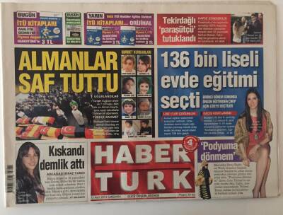 Haber Türk Gazetesi 13 Mart 2013 - Şehitler İçin YÖKten Mönü GZ28187 - 1
