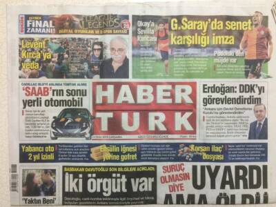 Haber Türk Gazetesi 14 Ekim 2015 - Levent Kırcaya Veda GZ29269 - 1