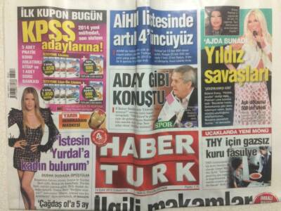 Haber Türk Gazetesi 14 Eylül 2013 - Aziz Yıldırım Aday Gibi Konuştu GZ29701 - 1