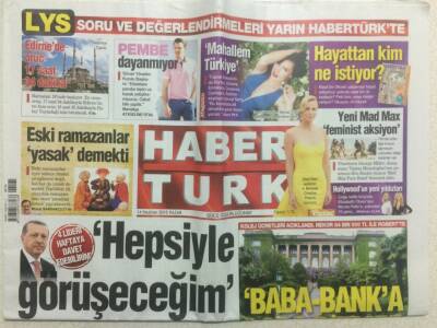 Haber Türk Gazetesi 14 Haziran 2015 - Çankaya Köşkü Koalisyona Hazır GZ29389 - 1