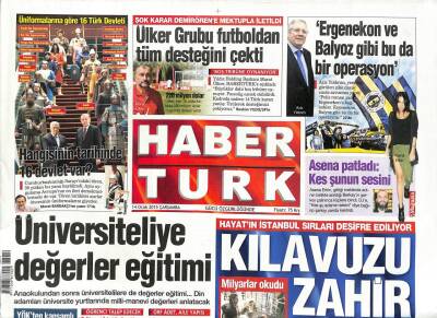 Haber Türk Gazetesi 14 Ocak 2015 - Ülker Grubu Futboldan Tüm Desteğini Çekti GZ109051 - 1