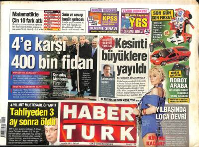 Haber Türk Gazetesi 15 Aralık 2013 - Kahireye 122 Yıl Sonra Kar - Bangladeş Kaosu 1850lere Uzanır GZ100829 - 2