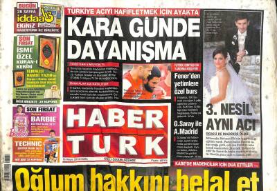 Haber Türk Gazetesi 16 Mayıs 2014 - Futbol Dünyası da Yardıma Koşuyor , Fenerden Yetimlere Özel Burs GZ113251 - 1