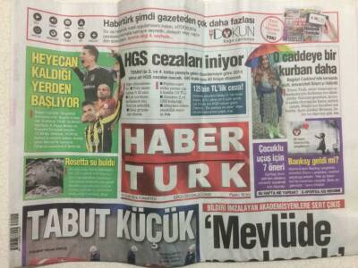 Haber Türk Gazetesi 16 Ocak 2016 - Tabut Küçük Acı Büyük GZ29263 - 1