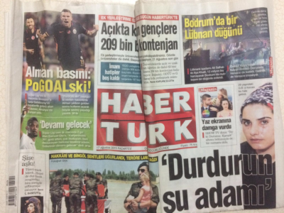 Haber Türk Gazetesi 17 Ağustos 2015 - Mhpden Koalisyon İçin 4 Şart GZ27929 - 1