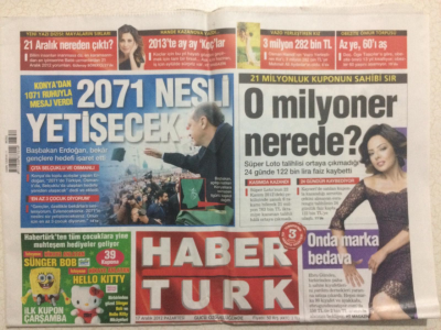 Haber Türk Gazetesi 17 Aralık 2012 - Ebru Gündeş İçin Marka Bedava GZ27182 - 1