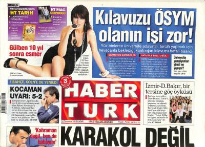 Haber Türk Gazetesi 18 Temmuz 2010 - Gülben Ergen 10 Yıl Sonra Esmer GZ84806 - 1