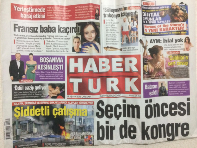 Haber Türk Gazetesi 19 Ağustos 2015 - Seçim Öncesi Birde Kongre GZ27931 - 1