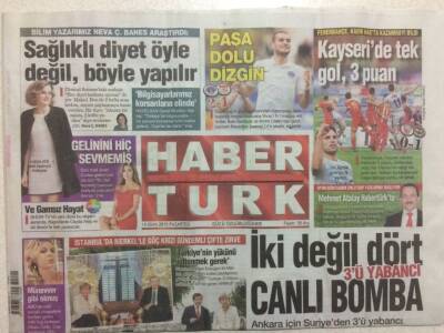 Haber Türk Gazetesi 19 Ekim 2015 - Kayseride Tek Gol 3 Puan GZ29266 - 1