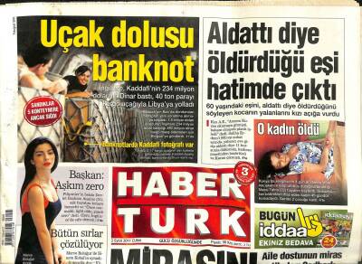 Haber Türk Gazetesi 2 Eylül 2011 - Jüliyet Seyahi Mirasını Koça Bıraktı GZ107423 - 1