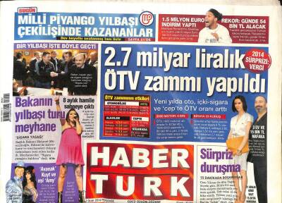 Haber Türk Gazetesi 2 Ocak 2014 - Ebru Gündeşin Sorgusu Gece Yarısına 20 Dakika Kala,Saat 2340ta Bitti GZ100771 - 2