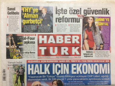 Haber Türk Gazetesi 20 Nisan 2015 - Kılıçtaroğlu,Halk İçin Ekonomi GZ27510 - 1