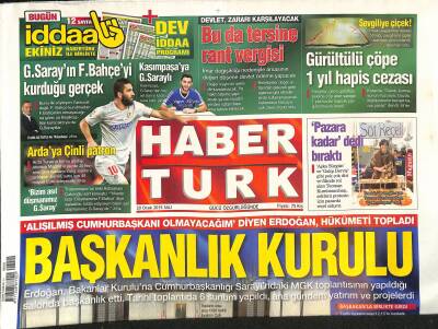 Haber Türk Gazetesi 20 Ocak 2015 - Dink İçin 3. Tutuklama - Öcalanın 15 Şubat Israrındaki Mesaj GZ125431 - 1
