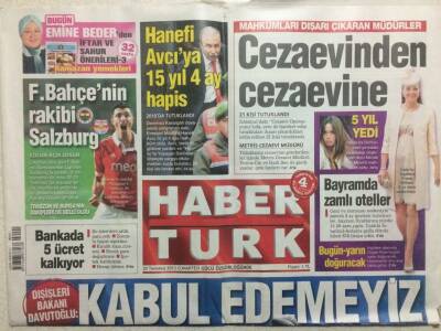 Haber Türk Gazetesi 20 Temmuz 2013 - Hanefi Avcıya 15 Yıl 4 Ay Hapis GZ29278 - 1