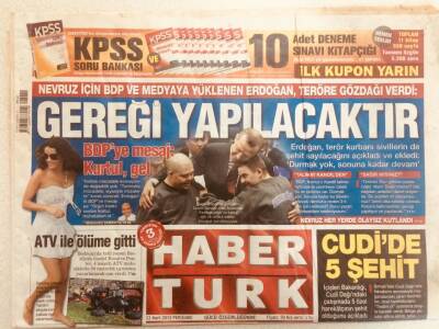 Haber Türk Gazetesi 22 Mart 2012 - Zanlıya Tahliye İntihar Getirdi GZ40138 - 1