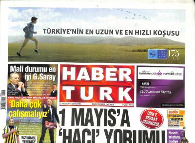 Haber Türk Gazetesi 22 Nisan 2015 - 1 Mayısa Hacı Yorumu GZ104784 - 1
