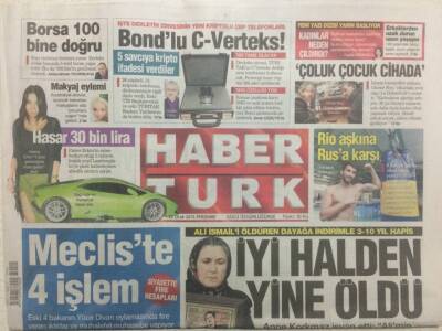 Haber Türk Gazetesi 22 Ocak 2015 - Mecliste 4 İşlem, Arslan Kartal Oluyor GZ29380 - 1