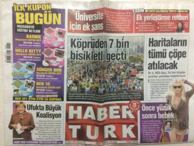 Haber Türk Gazetesi 23 Eylül 2013 - Derin Mermerci,Cem Aydın Önce Yüzük Sonra Bebek GZ29712 - 1