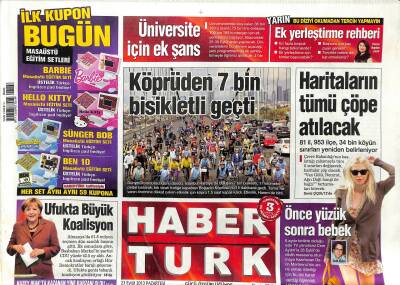 Haber Türk Gazetesi 23 Eylül 2013 - Oyuncu Esra Ronabar Ölümden Döndü - Putin Gizlice Evlendi Mi ? GZ116608 - 1