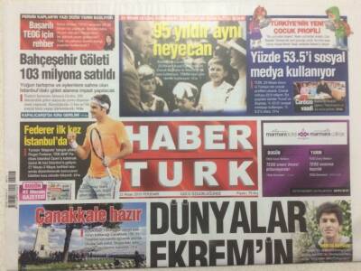 Haber Türk Gazetesi 23 Nisan 2015 - Alex Başkan Aziz Yıldırım İçin Ağır Sözler Söyledi Adımı Tarihten Silemez GZ47846 - 1