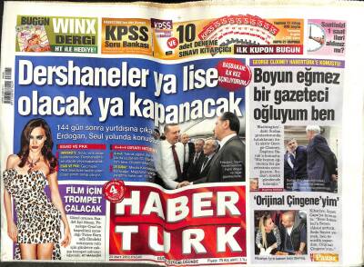 Haber Türk Gazetesi 25 Mart 2012 - Dershaneler Ya Lise Olacak Ya Kapanacak GZ101028 - 1