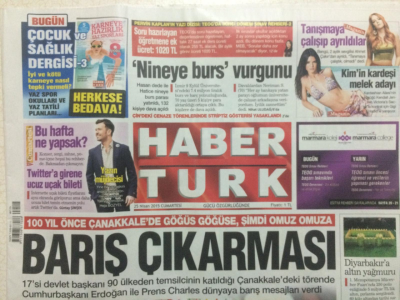 Haber Türk Gazetesi 25 Nisan 2015 - 100 Yıl Sonra Bir İlk,Akdamar Listede GZ27190 - 1