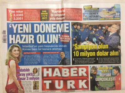 Haber Türk Gazetesi 25 Ocak 2014 - Aziz Yıldırım Futbolcularına Şampiyon Olun 10 Milyon Dolar Alın Dedi GZ29008 - 1