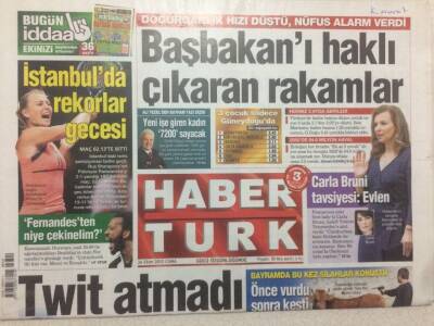 Haber Türk Gazetesi 26 Ekim 2012 - Utangaç Bond Donla Sevişmiş, Justin Kredi Kartımı Çaldı GZ47754 - 1