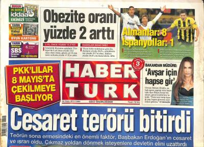 Haber Türk Gazetesi 26 Nisan 2013 - Bakandan Müdüre Hülya Avşar İçin Hapse Gir GZ109061 - 1