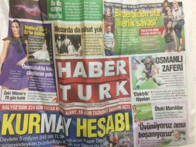 Haber Türk Gazetesi 27 Eylül 2015 - Ahmet Davutoğlu,Terör Tehtidinin Beli Kırıldı GZ27514 - 1