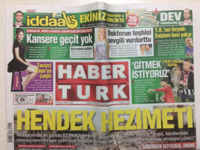 Haber Türk Gazetesi 27 Mayıs 2016 - Hendek Hezimeti,10 Ayda Teröre Büyük Darbe Vuruldu GZ27643 - 1
