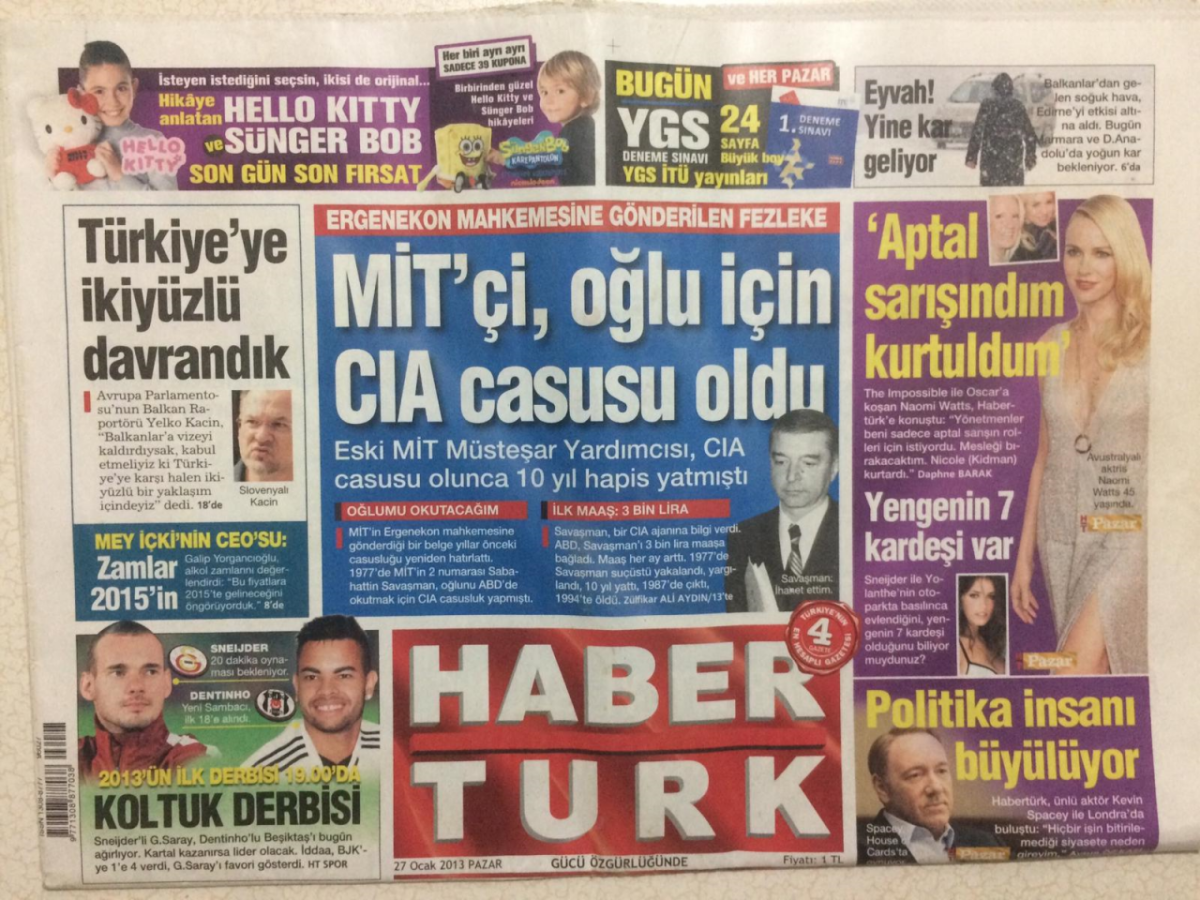 Haber Türk Gazetesi 27 Ocak 2013 - Bdp Diyarbakır Kongresinde Türk Bayrağı GZ27922 - 1