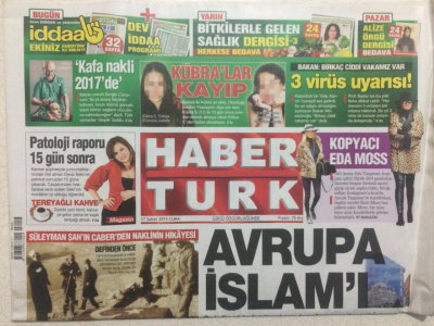 Haber Türk Gazetesi 27 Şubat 2015 - Avrupa İslamı GZ27188 - 1