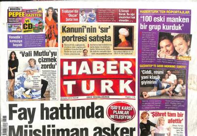 Haber Türk Gazetesi 28 Eylül 2014 - Fay Hattında Müslüman Asker GZ104994 - 1