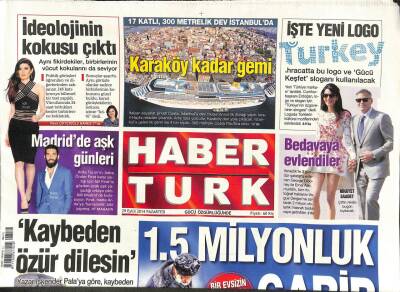 Haber Türk Gazetesi 29 Eylül 2014 - Işid , Toplarla Kobaniyi Vurdu - PKK İçin Işidli Gönderme GZ109055 - 1